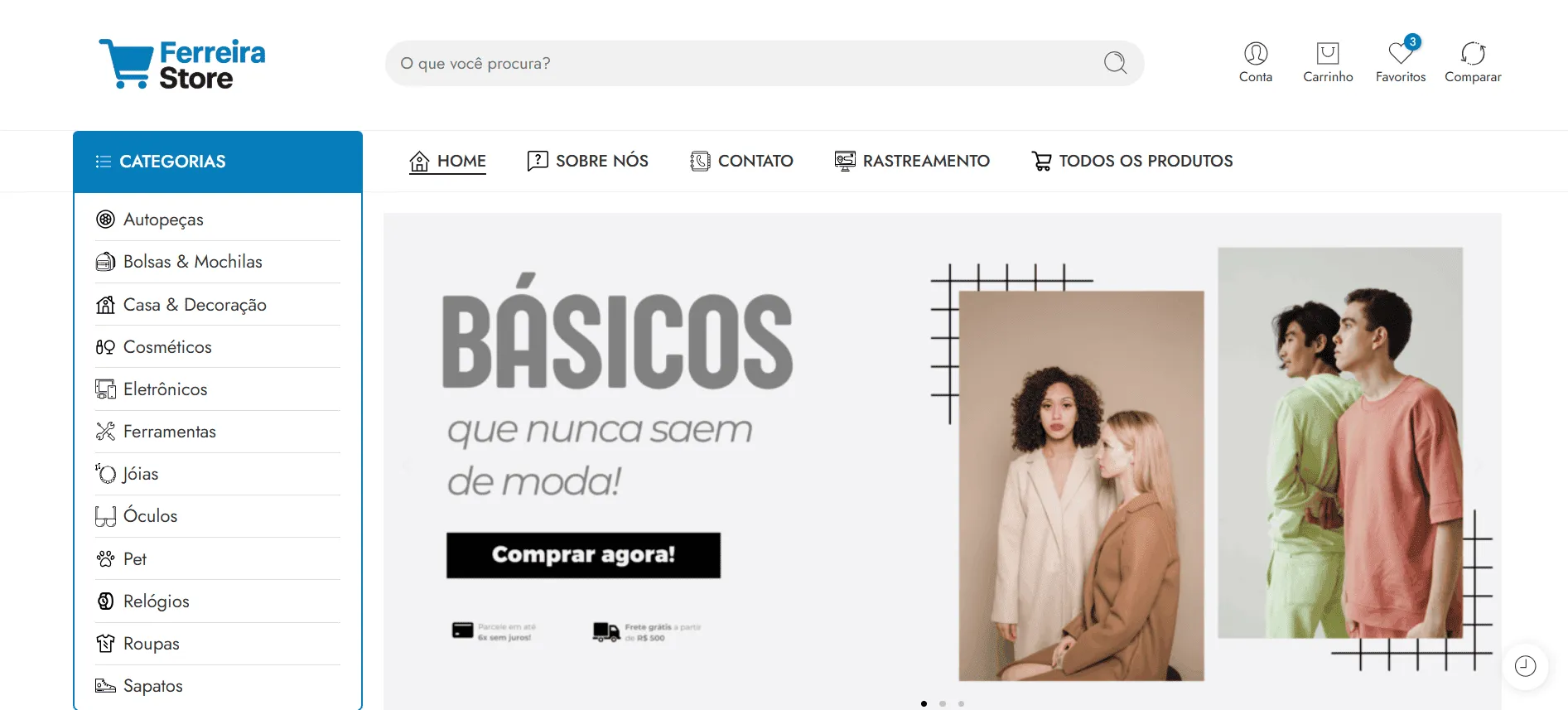 Loja Virtual - Criação de Sites Profissionais - Ferreira Studios