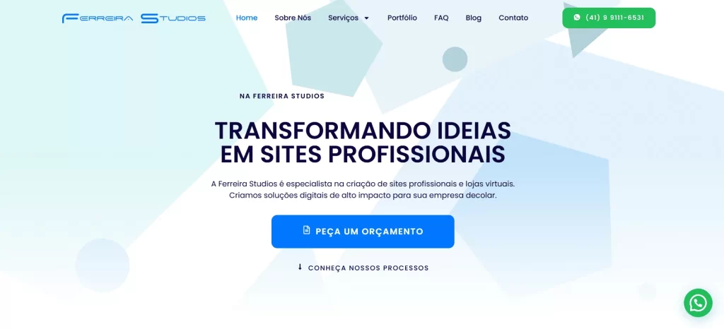 Site Institucional - Criação de Sites Profissionais - Ferreira Studios