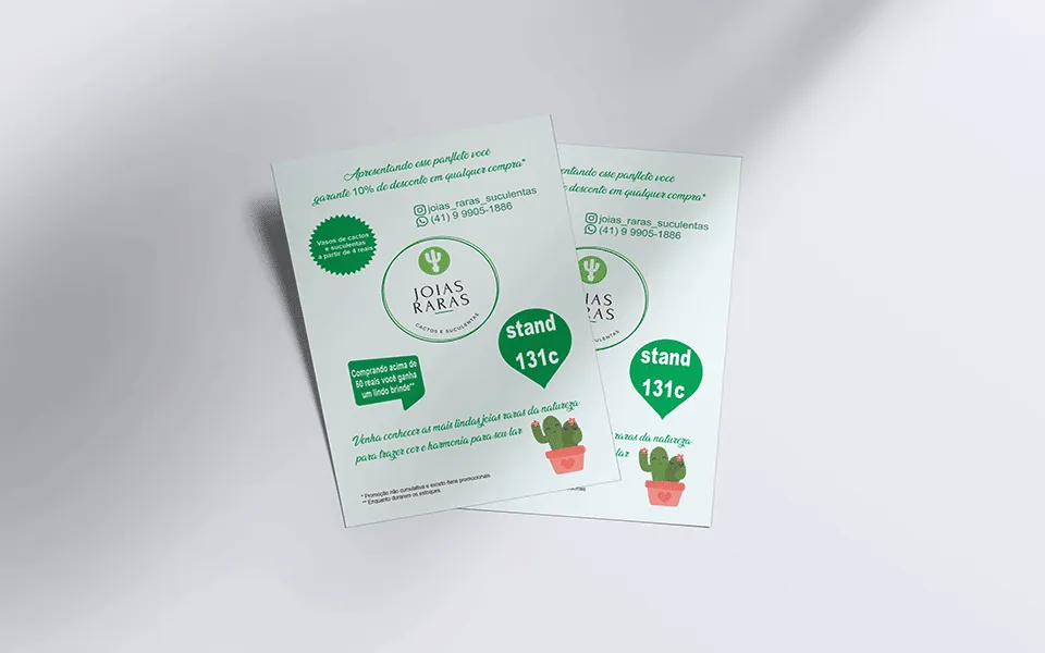 Flyer Jóias Raras - Criação de Sites Profissionais - Ferreira Studios