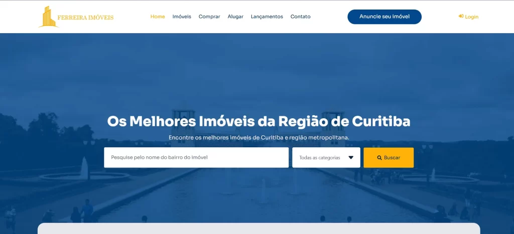 Sistema Imobiliário - Criação de Sites Profissionais - Ferreira Studios